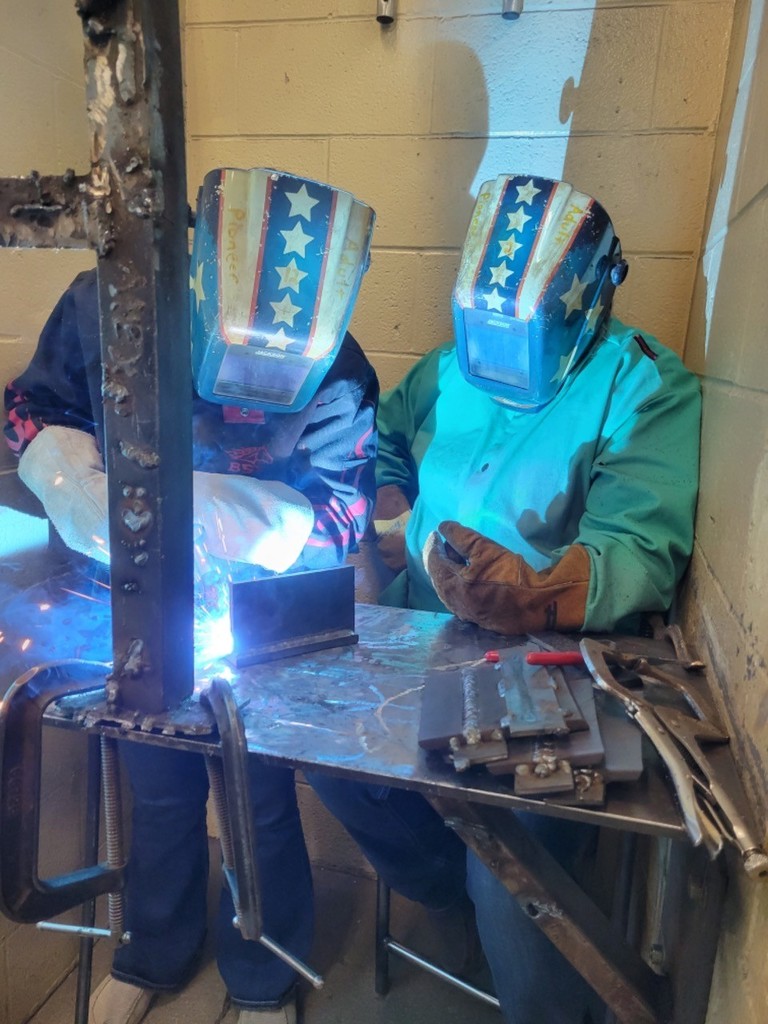 Pioneer Adult Education Welding student and family